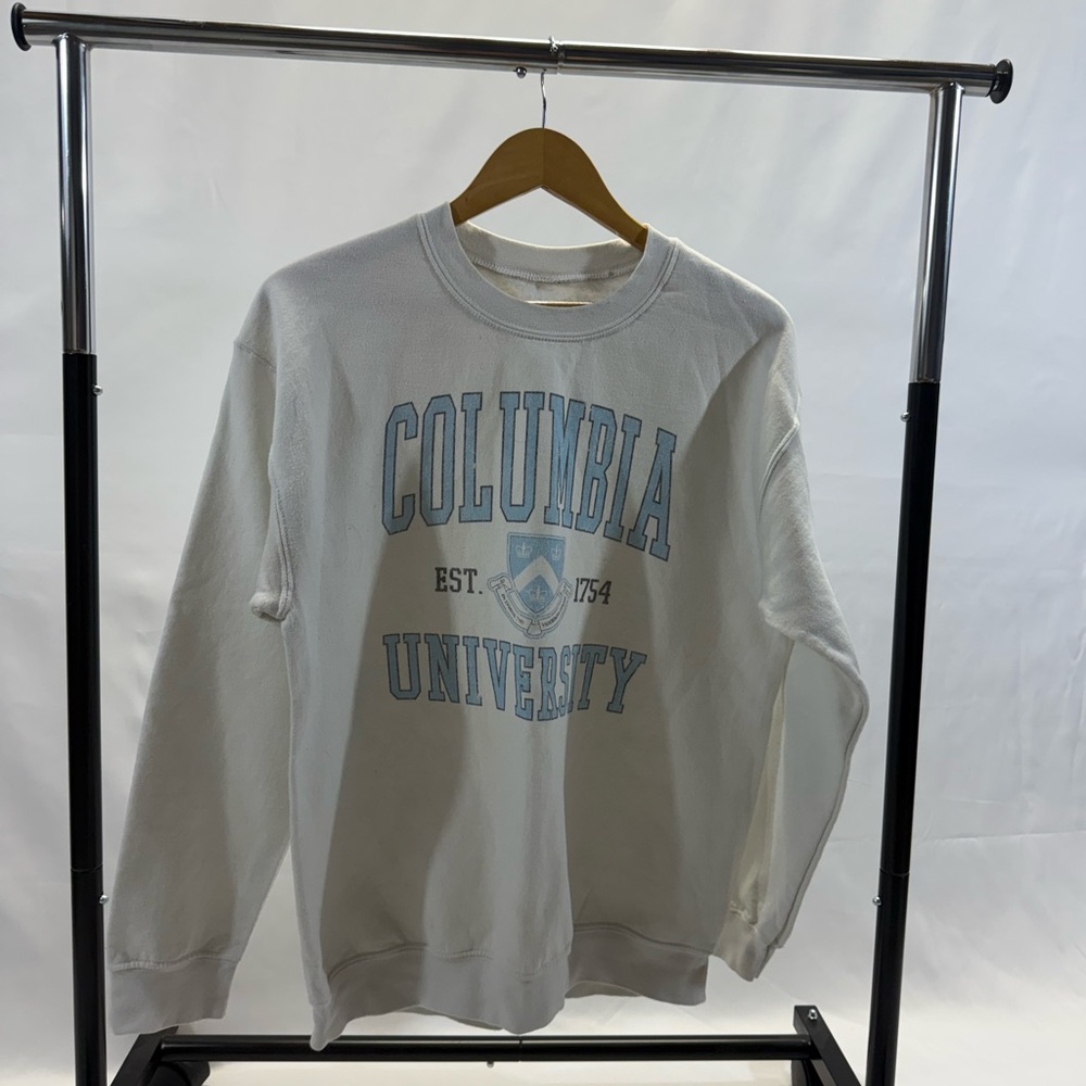 Columbia University White Crewneck Sweater